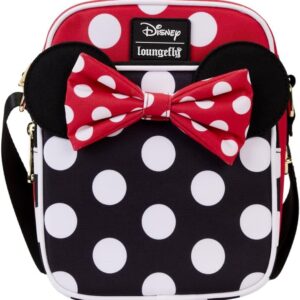 Loungefly Disney Minnie Mouse Rocks the Dots Classic Nylon Passport Crossbody Bag