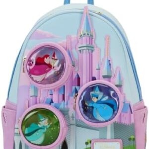 Loungefly Disney Sleeping Beauty Castle Three Good Fairies Stained Glass Mini Backpack