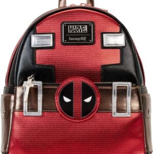 Loungefly Marvel Metallic Deapool Double Strap Shoulder Bag