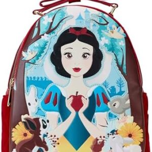 Loungefly Disney Snow White Classic Apple Quilted Velvet Double Strap Shoulder Bag