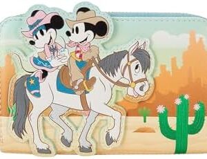 Loungefly Disney Western Mickey and Minnie Zip Around Wallet