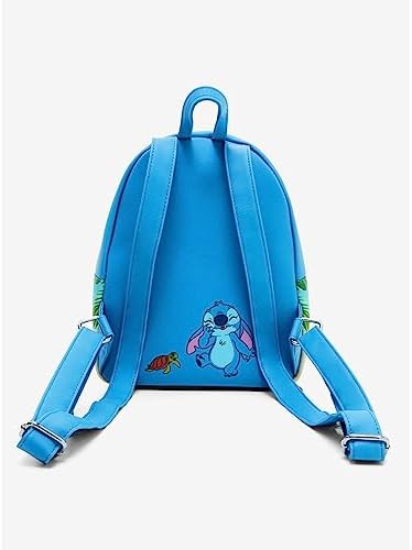 Loungefly Disney Lilo & Stitch Turtle Beach Mini Backpack BLUE - Image 3