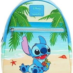 Loungefly Disney Lilo & Stitch Turtle Beach Mini Backpack BLUE