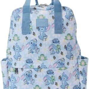 Loungefly Disney Lilo and Stitch Springtime Stitch Allover Print Full-Size Nylon Backpack