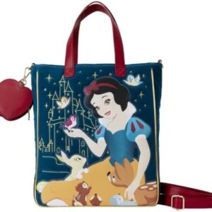 Loungefly Disney Snow White Classic Apple Quilted Velvet Tote Bag With Coin Bag
