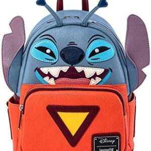 Loungefly Disney Stitch Experiment 626 Faux Leather Womens Double Strap Shoulder Bag Purse