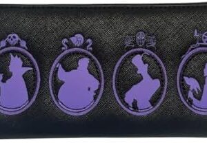 Loungefly Exclusive Disney Villains Silhouette Zip Around Wallet