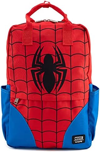 Borsa A Tracolla Loungefly Spider-Man In Nylon - Design Ragnatela E Maschera, Con Portamonete