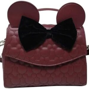Loungefly Disney Minnie Mouse Quilted Crossbody Satchel Handbag Purse