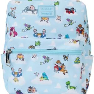 Loungefly Disney Pixar Toy Story Movie Collab All-Over Print Nylon Square Mini Backpack