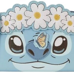 Loungefly Disney Stitch Springtime Daisy Zip Around Wallet
