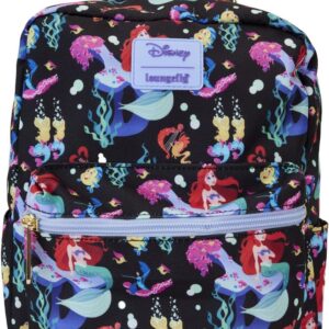 Loungefly Disney The Little Mermaid 35th Anniversary Life is The Bubbles All Over Print Nylon Mini Backpack