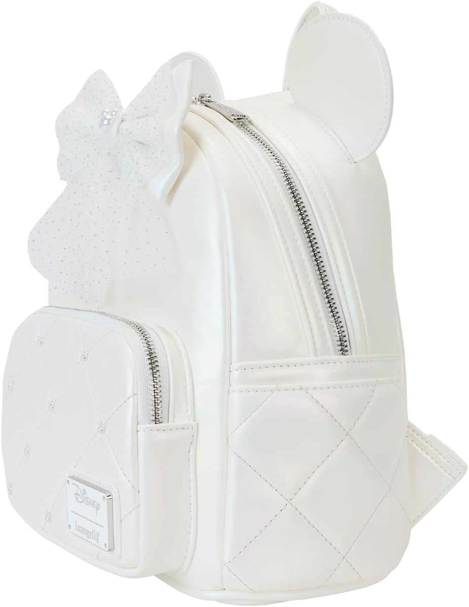 Loungefly Disney Minnie Mouse Iridescent Wedding Mini Backpack - Image 3
