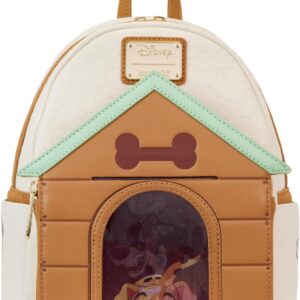 Loungefly Disney I Heart Dogs Dog House Triple Lenticular Double Strap Shoulder Bag