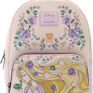 Loungefly Disney Tangled Rapunzel & Pascal Flowers Mini Backpack LAVENDER