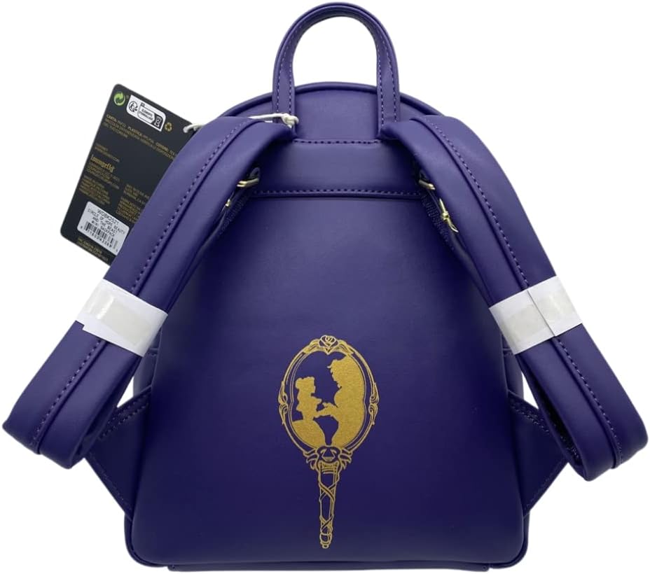 Loungefly Beauty and the beast Scene Triple Pocket Mini Backpack Shoulder Bag - Image 3