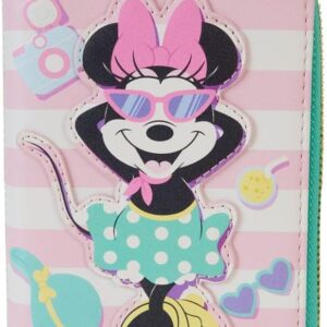 Loungefly Disney Minnie Mouse Vacation Poolside Zip Around Wallet