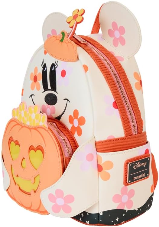 Loungefly Disney Minnie Mouse Floral Ghost Light Up Glow Mini Backpack - Image 3