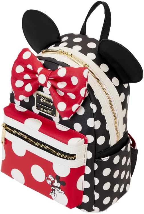 Loungefly Disney Minnie Mouse Rocks the Dots Mini Backpack Shoulder Bag - Image 3