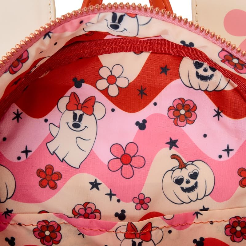 Loungefly Disney Minnie Mouse Floral Ghost Light Up Glow Mini Backpack - Image 7