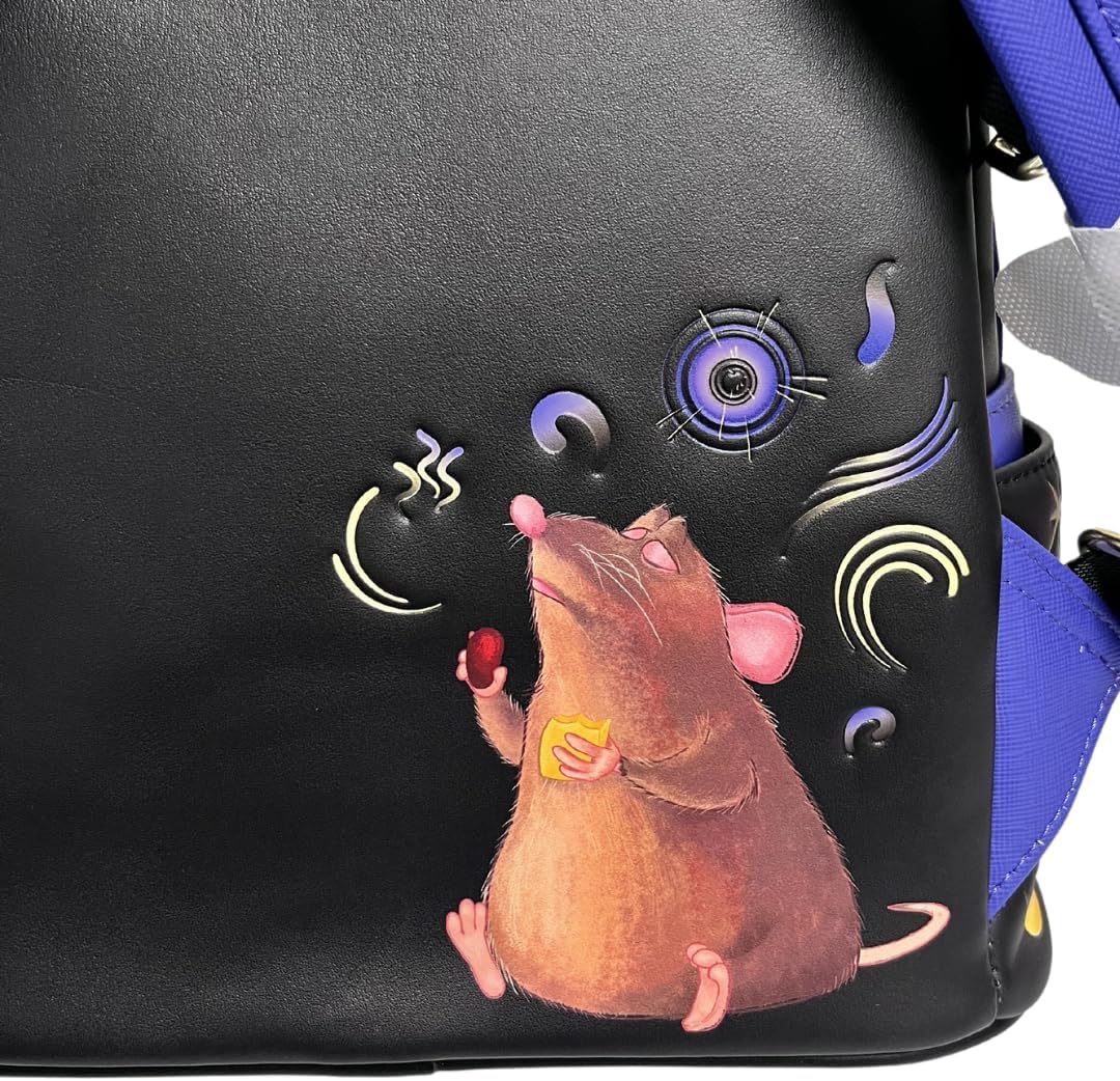 Loungefly disney pixar ratatouille remy food scene mini backpack
