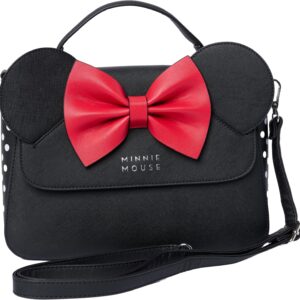 Loungefly Disney Minnie Mouse Crossbody Bag with Ears and Bow