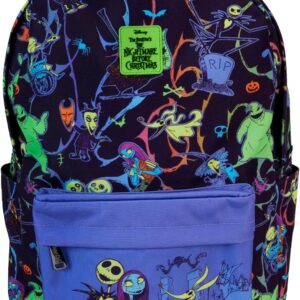 Loungefly Disney NBC Neon Glow-in-Dark Full-Size Nylon Backpack