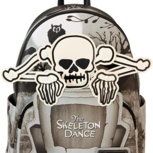 Loungefly Disney Skeleton Dance Womens Double Strap Shoulder Bag Purse