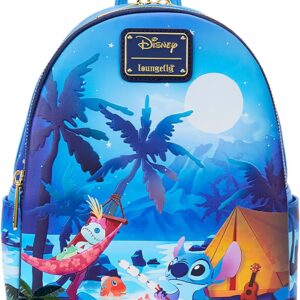Loungefly Disney Stitch Camping Cuties Glow Mini Backpack