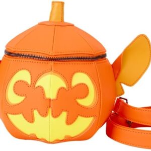 Loungefly Disney Stitch Pumpkin Head Figural Glow Crossbody Bag