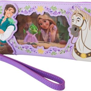 Loungefly Disney Tangled Rapunzel Lenticular Zip Around Wristlet Wallet