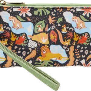 Loungefly Disney The Lion King 30th Anniversary All-Over Print Canvas Zipper Pouch Wristlet