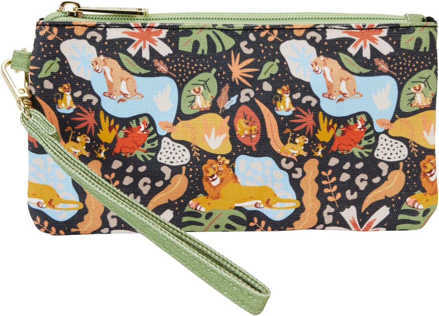 Loungefly Disney The Lion King 30th Anniversary All-Over Print Canvas Zipper Pouch Wristlet
