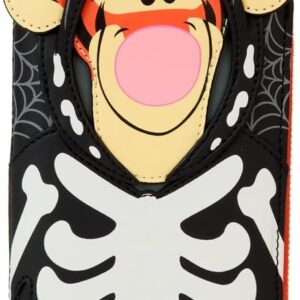 Loungefly Disney Winnie the Pooh Skeleton Tigger Glow Zip Around Wallet