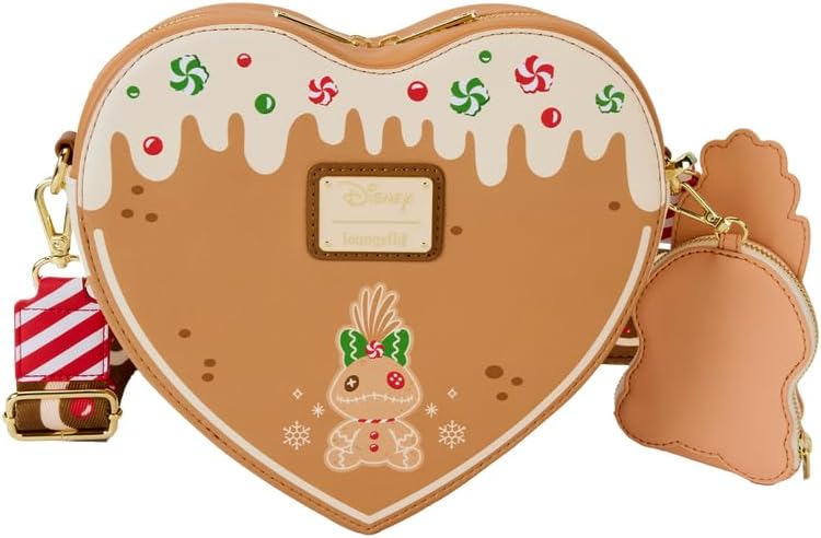 Loungefly Disney Stitch Scented Angel and Stitch Gingerbread Heart Crossbody Bag with Coin Bag - Image 4