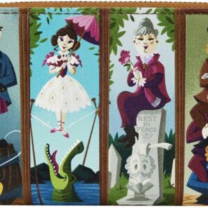 Loungefly Disney Haunted Mansion Stretching Room Portraits Faux Leather Zip-Around Wallet