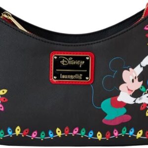 Loungefly Disney Mickey and Friends Christmas Light Decorations Crossbody Bag