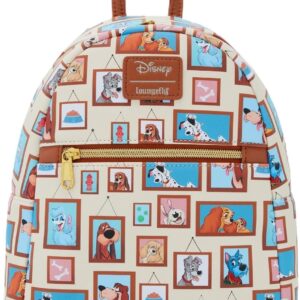 Loungefly Disney Dogs Gallery Mini Backpack BROWN NONE