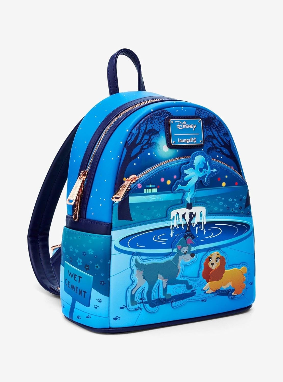 Loungefly Disney Lady and the Tramp 70th Anniversary Fountain Scene Mini Backpack - Image 2