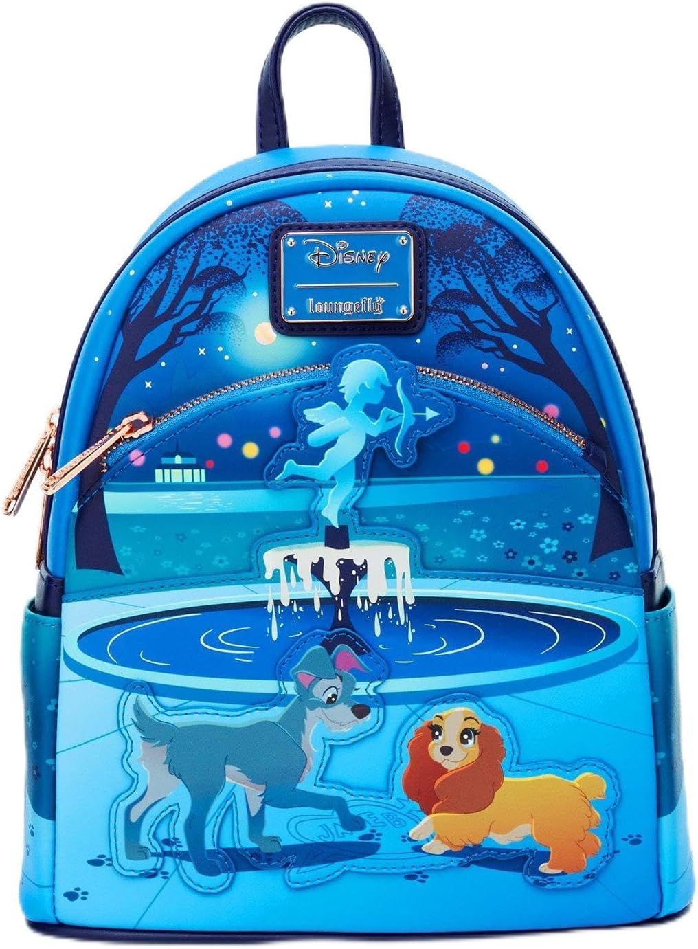 Loungefly Disney Lady and the Tramp 70th Anniversary Fountain Scene Mini Backpack