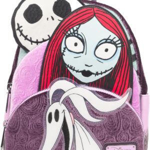 Loungefly Disney Nightmare Before Christmas Glow in the Dark Jack, Sally and Zero Womens Backpack