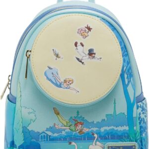 Loungefly Disney Peter Pan Flying Full Moon Glow-in-the-Dark Glitter Mini Backpack