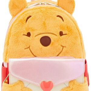 Loungefly Disney Winnie the Pooh Love Letter Faux Fur Figural Mini Backpack