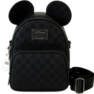 Loungefly Mickey Mouse Checkered Texture Convertible Mini Backpack & Crossbody Bag
