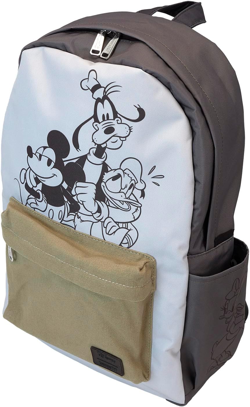 Loungefly Disney Mickey and Friends Canvas & Nylon Full-Size Backpack - Image 3