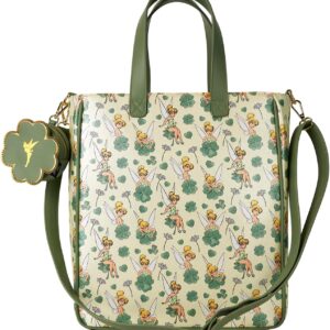 Loungefly Disney Tinker Bell 4-Leaf Clover Tote Bag with Coin Bag
