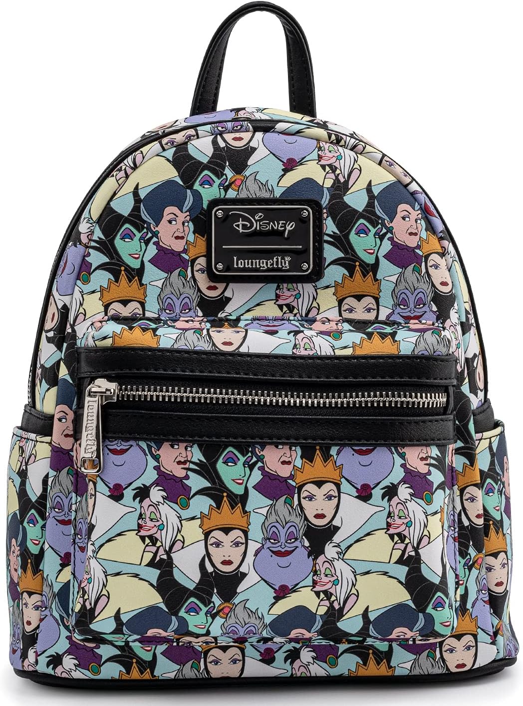 Loungefly Disney Villains Mini-Backpack Handbag Maleficent Cruella Ursula Print
