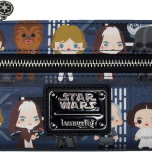 Loungefly Star Wars Death Star Chibi Characters Printed Faux Leather Wallet