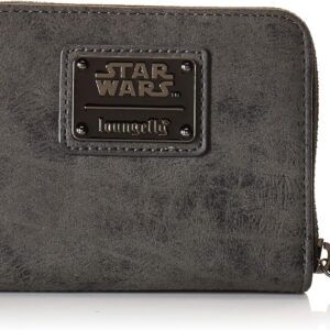 Loungefly Star Wars Vader Head Zip Around Wallet, Black, One Size