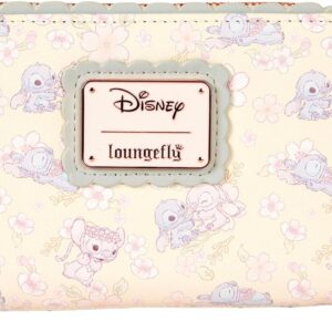 Loungefly Disney Cute Stitch Cherry Blossom Zip Around Wallet